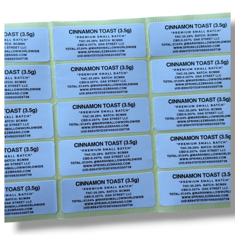 Sprinkles Cinnamon Toast Marshmallow (Soft Sticker) With Stickers and Labels Mylar Bag 3.5 Grams