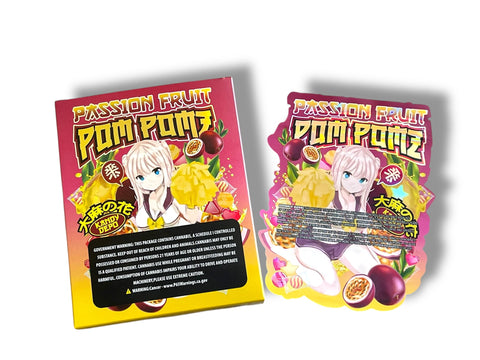 Kandy Depo Passion Fruit Pom Pomz Mylar Bag with Box 3.5 Grams