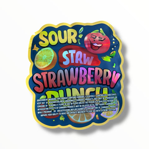 Sour Strawberry Punch Mylar Bag 3.5 Grams