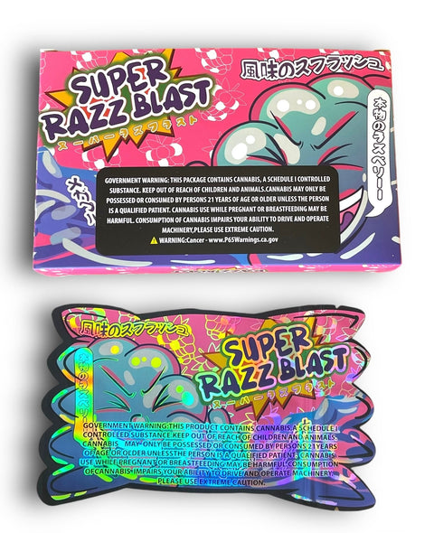 Super Razz Blast Mylar Bag with Box 3.5 Grams