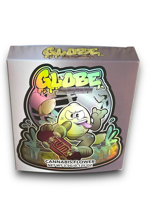 Globe Sesh Mylar Bag with Box 3.5 Grams Die Cut | Xotic Packs