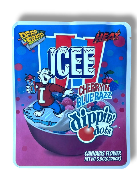 Icee Dipin Cherry N Blue Razz Mylar Bag 3.5 Grams