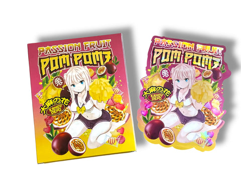 Kandy Depo Passion Fruit Pom Pomz Mylar Bag with Box 3.5 Grams