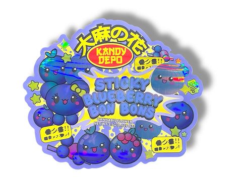 Kandy Depo Sticky Blueberry Bon Bons Mylar Bag 3.5 Grams