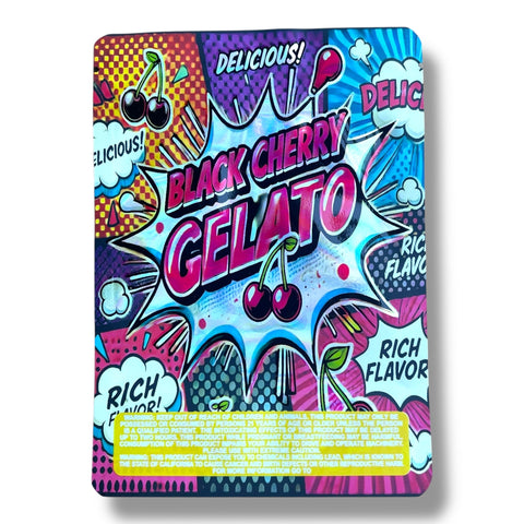 Black Cherry Gelato Mylar Bags 7 Grams