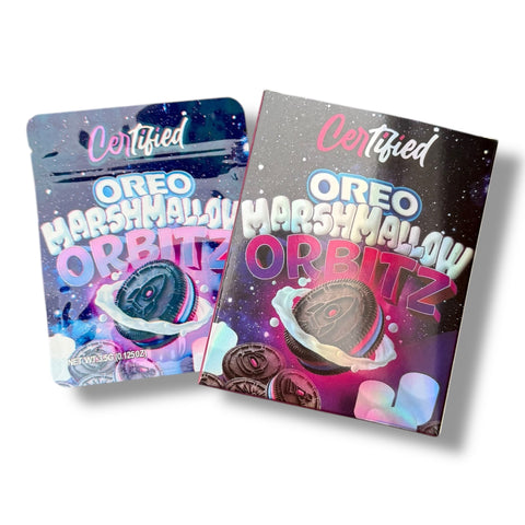 O Marshmallow Orbitz Mylar Bag with Box 3.5 Grams