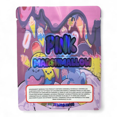 Pink Marshmallow Mylar Bag 3.5 Grams