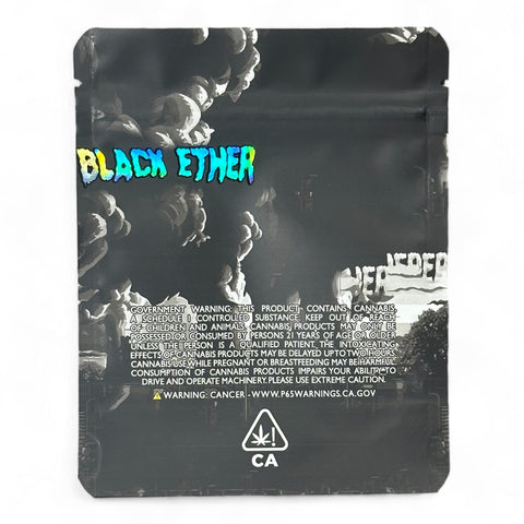 Black Ether Mylar Bag 3.5 Grams