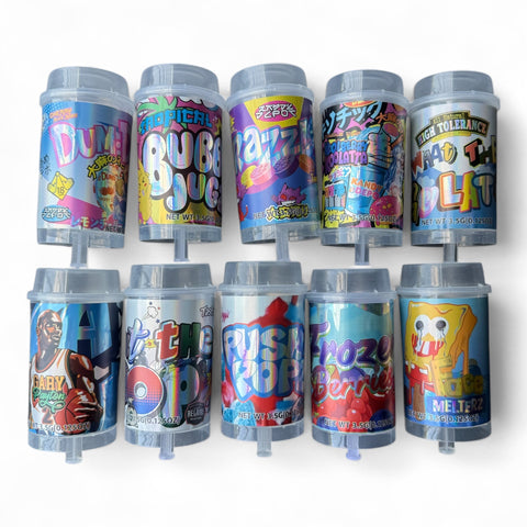 Pushh Pop Popsicclle 3.5 grams Container with Separate Holographic Sticker
