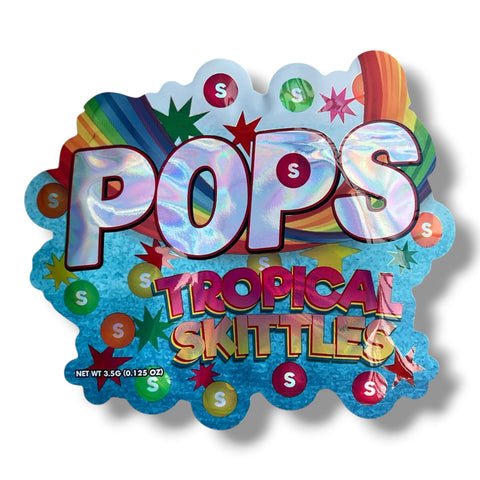 Pops Tropical Skittles Mylar Bag 3.5 Grams