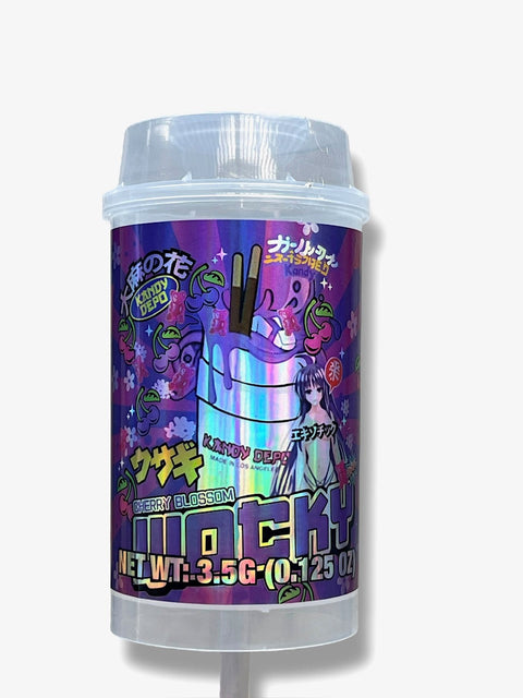 Popscile Kandy Depo Cherry Blossom Wocky 3.5 grams Container Holographic Sticker