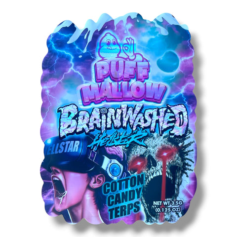 Puff Mallow Brain Washed Cotton Candy Terps Mylar Bag 3.5 Grams