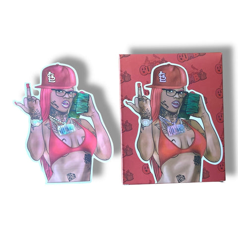 Sexy Red Pound House Gumbo Mylar Bag with Box 3.5 Grams