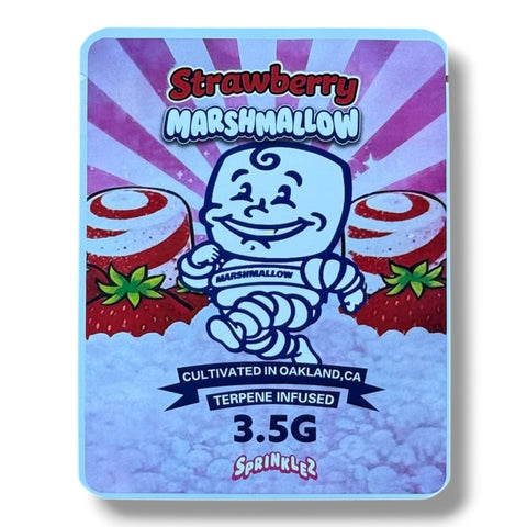 Strawberry Marshmallow (Soft Sticker) Mylar Bag 3.5 Grams