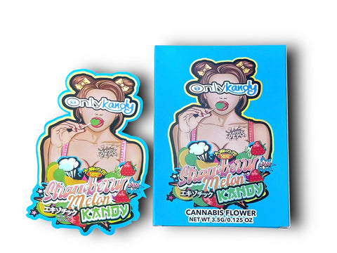 Strawberry Melon Kandy Mylar Bag with Box 3.5 Grams