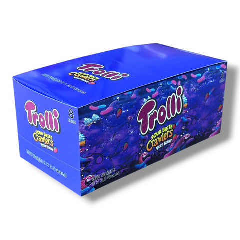 Trolli Sour Brite Crawlers Very Berry 3.5g Soda Can Master Box – 8 Cans