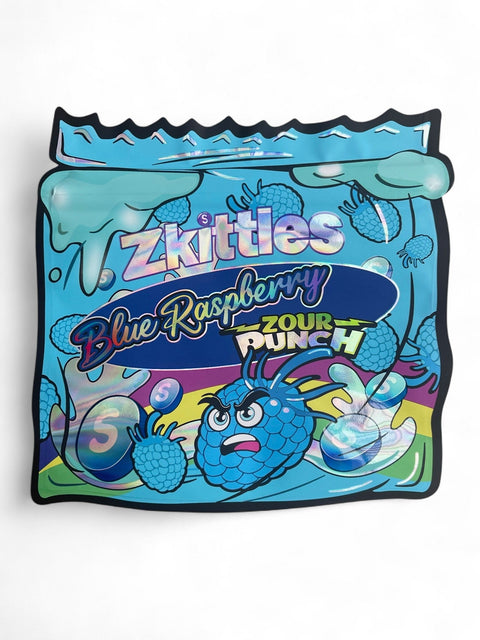 ZKitt Blue Raspberry Zour Punch Mylar Bag 3.5 Grams