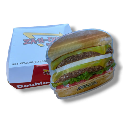 Za-N-Out 3.5g Mylar Bag & Burger Box Set | Smell Proof Packaging