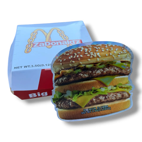 ZaDonald'z 3.5g Mylar Bag & Burger Box Set | Smell Proof Packaging