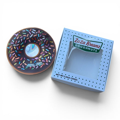 Zaza Kreamz Chocolate Doughnuts 3.5g Mylar Bag & Box Set | Smell Proof Packaging
