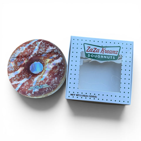 Zaza Kreamz Glazed Doughnuts 3.5g Mylar Bag & Box Set | Smell Proof Packaging