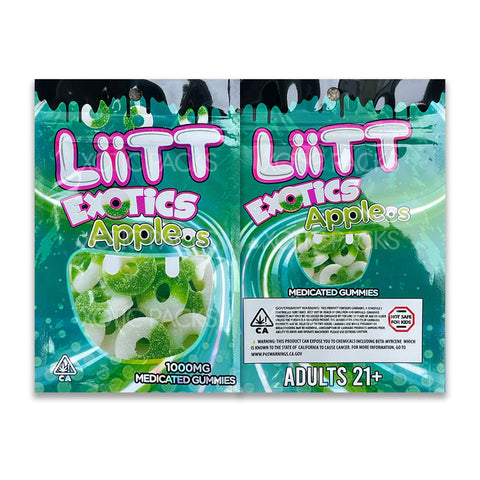 Liit Exotics Appleos edibles mylar bag packaging