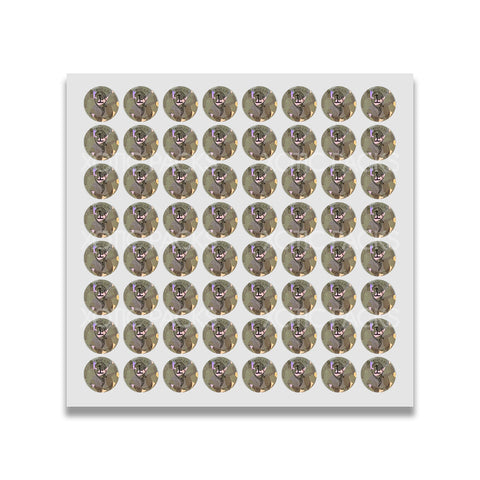 Marshmallow Madness auth stickers mylar bags