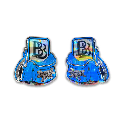 Backpack Boyz Blue mylar bags 3.5 grams