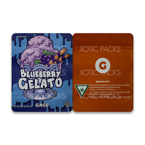 Blueberry Gelato mylar bags 3.5 grams