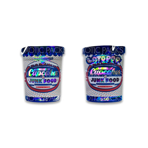 Cupcakes Junk Food mylar bags 3.5 grams