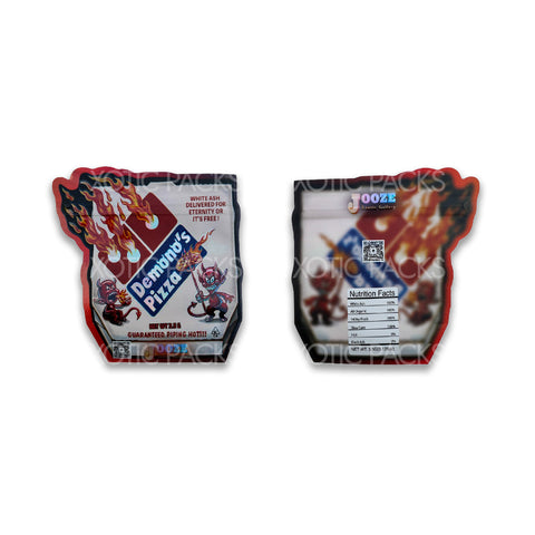 Demonos Pizza mylar bags 3.5 grams