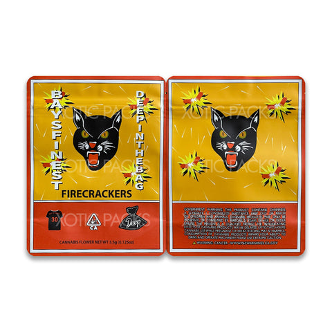 Firecrackers mylar bags 3.5 grams