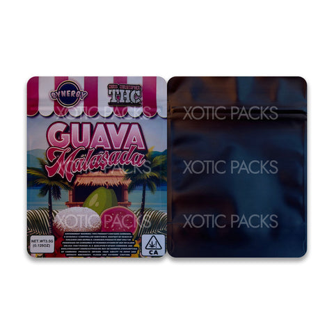 Guava Malasada mylar bags 3.5 grams