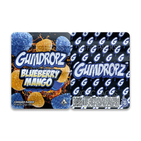 Gumdropz Blueberry Mango mylar bags 3.5 grams