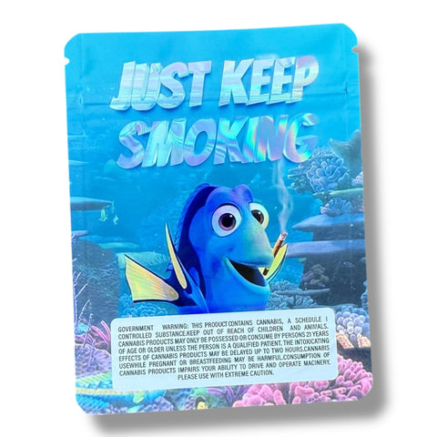 Deep Fried Just Keep Smoking Mylar Bag 3.5 Grams