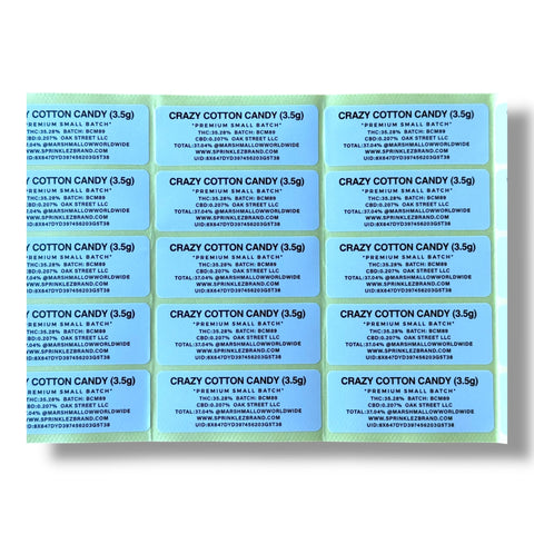 Gumdropz Crazy Cotton Candy (Soft Sticker) Mylar Bag 3.5 Grams