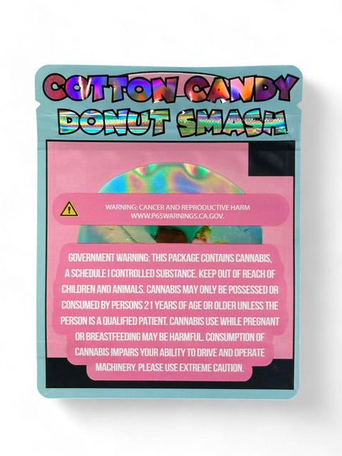 Zabores Cotton Candy Donut Smash Mylar Bag 3.5 Grams