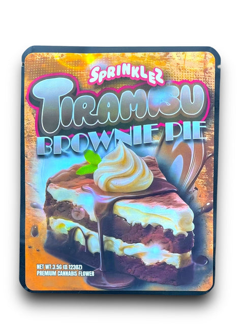 Tiramisu Brownie Pie (Soft Sticker) Mylar Bag 3.5 Grams