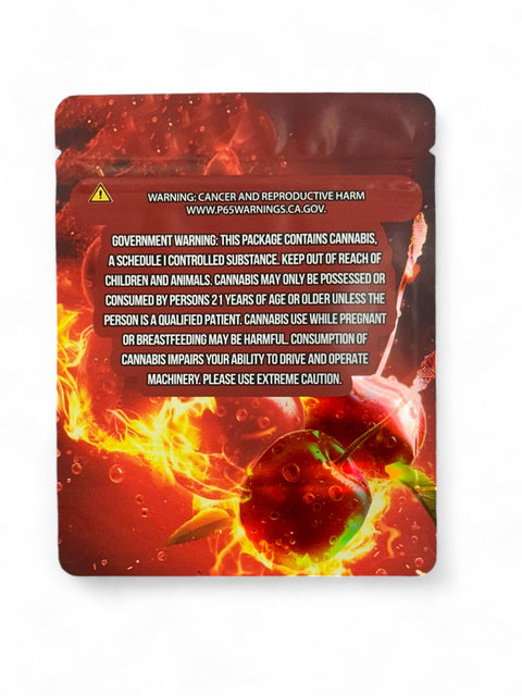 Push Pop Cherries On Fire Mylar Bag 3.5 Grams