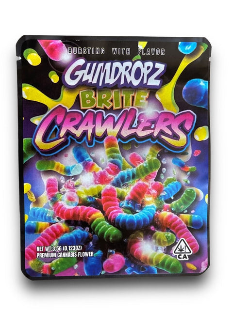 Gumdropz Brite Crawlers (Soft Sticker) Mylar Bag 3.5 Grams