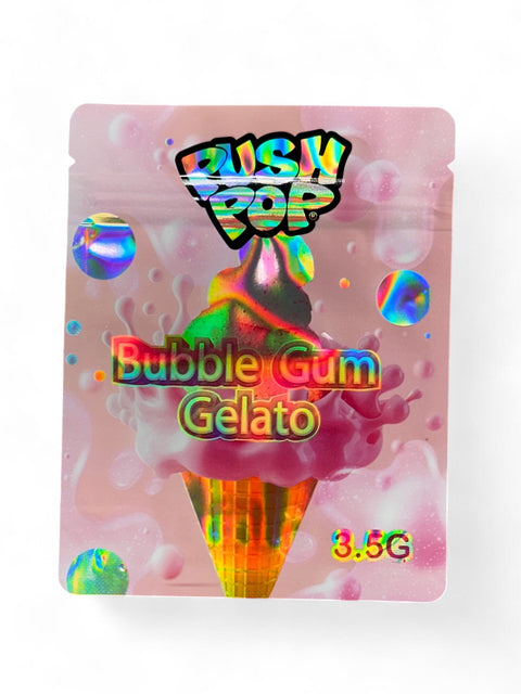 Push Pop Bubblegum Gelato Mylar Bag 3.5 Grams