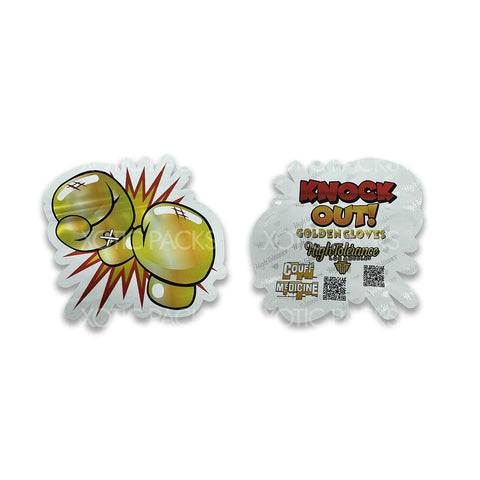 Knock Out Golden Gloves mylar bags 3.5 grams