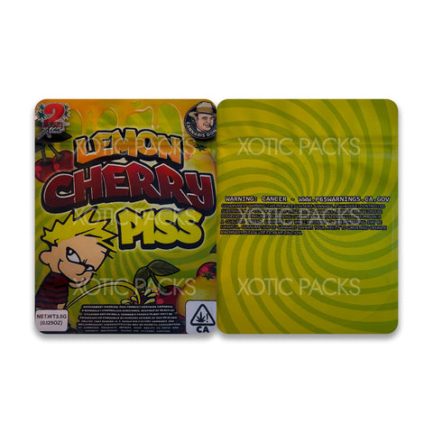 Lemon Cherry Piss mylar bags 3.5 grams