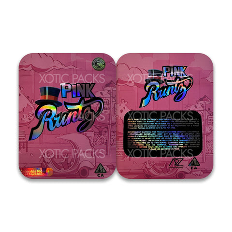 Pink Runtz mylar bags 3.5 grams