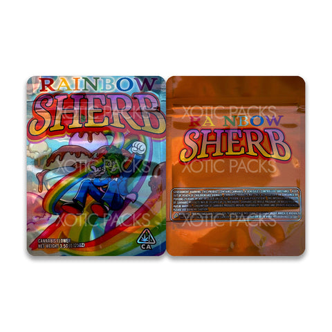 Rainbow Sherb mylar bags 3.5 grams