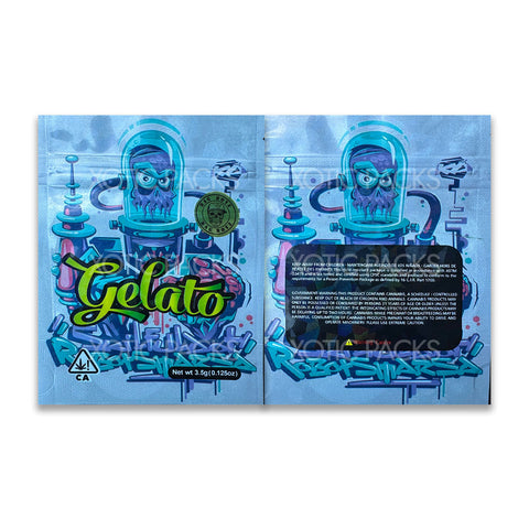 Robot Gelato mylar bags 3.5 grams