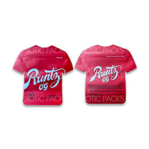 Runtz OG t shirt mylar bags 3.5 grams