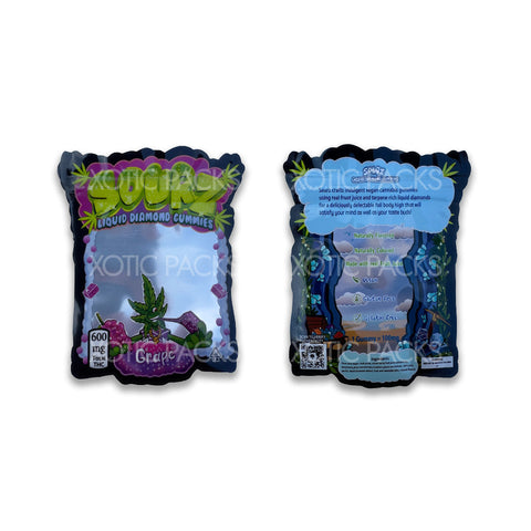 Sourz Grape 600 mg edibles mylar bags