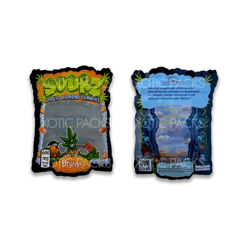 Sourz Orange 600 mg edibles mylar bags