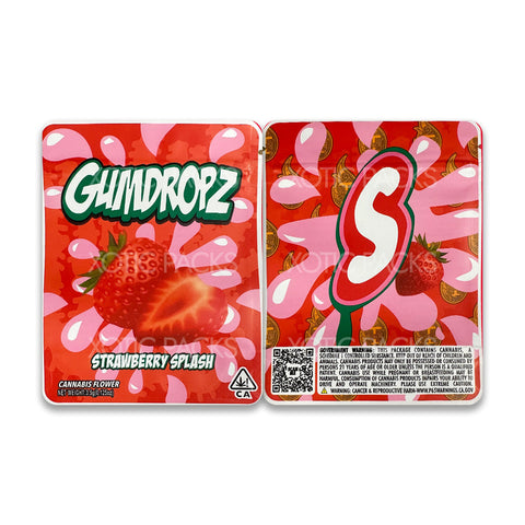 Strawberry Splash mylar bags 3.5 grams